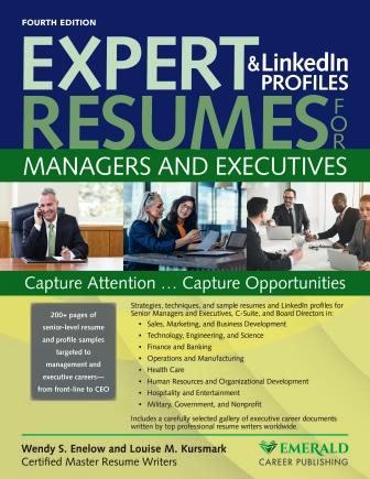 Expert Resumes & LinkedIn Profiles for Managers and Executives by Wendy S. Enelow; Louise M. Kursmark — cover